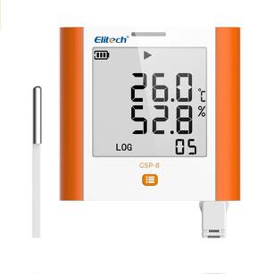 Rejestrator temperatury i wilgotności z dodatkowym czujnikiem na zewnątrz.